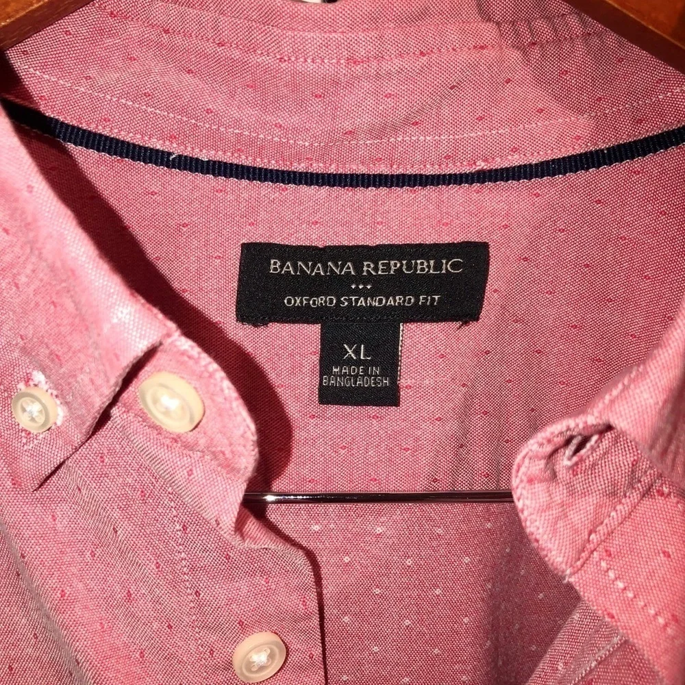 Banana Republic Pink Oxford Standard Shirt XL